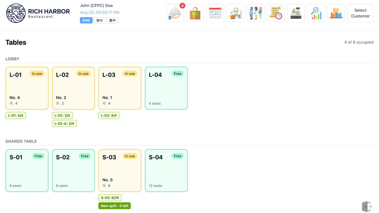 Restaurant POS Live Demo Preview